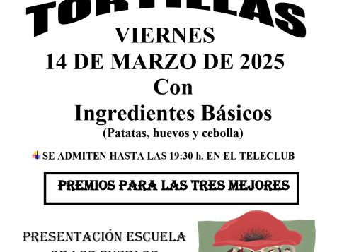 PRESENTACIÓN Y APOYO AL PROYECTO DE LA ESCUELA DE LOS PUEBLOS POR UN MUNDO RURAL VIVO EN UN CONCURSO DE TORTILLAS
