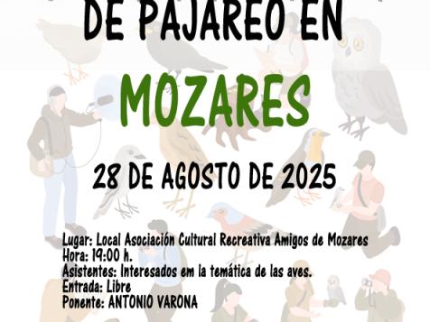 JORNADA TALLER DE PAJAREO EN MOZARES