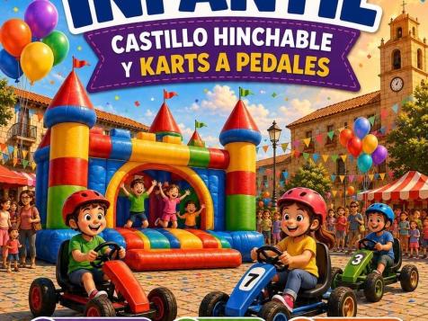 Alternativa Infantil. Castillo hinchable y karts a pedales.